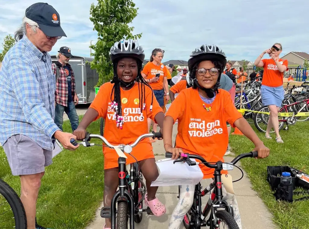 Harmony Apartments bike giveaway event