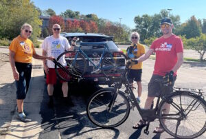 photo of bikes being donated