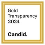 Badge showing that the organization has received a Gold Transparency Seal for 2024 by Candid.