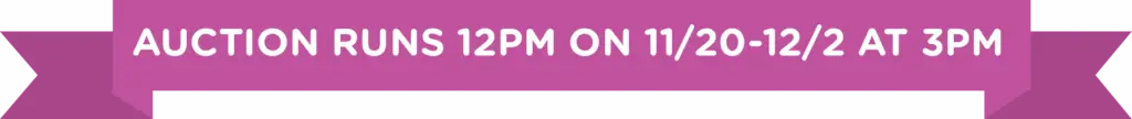pink ribbon with auction dates