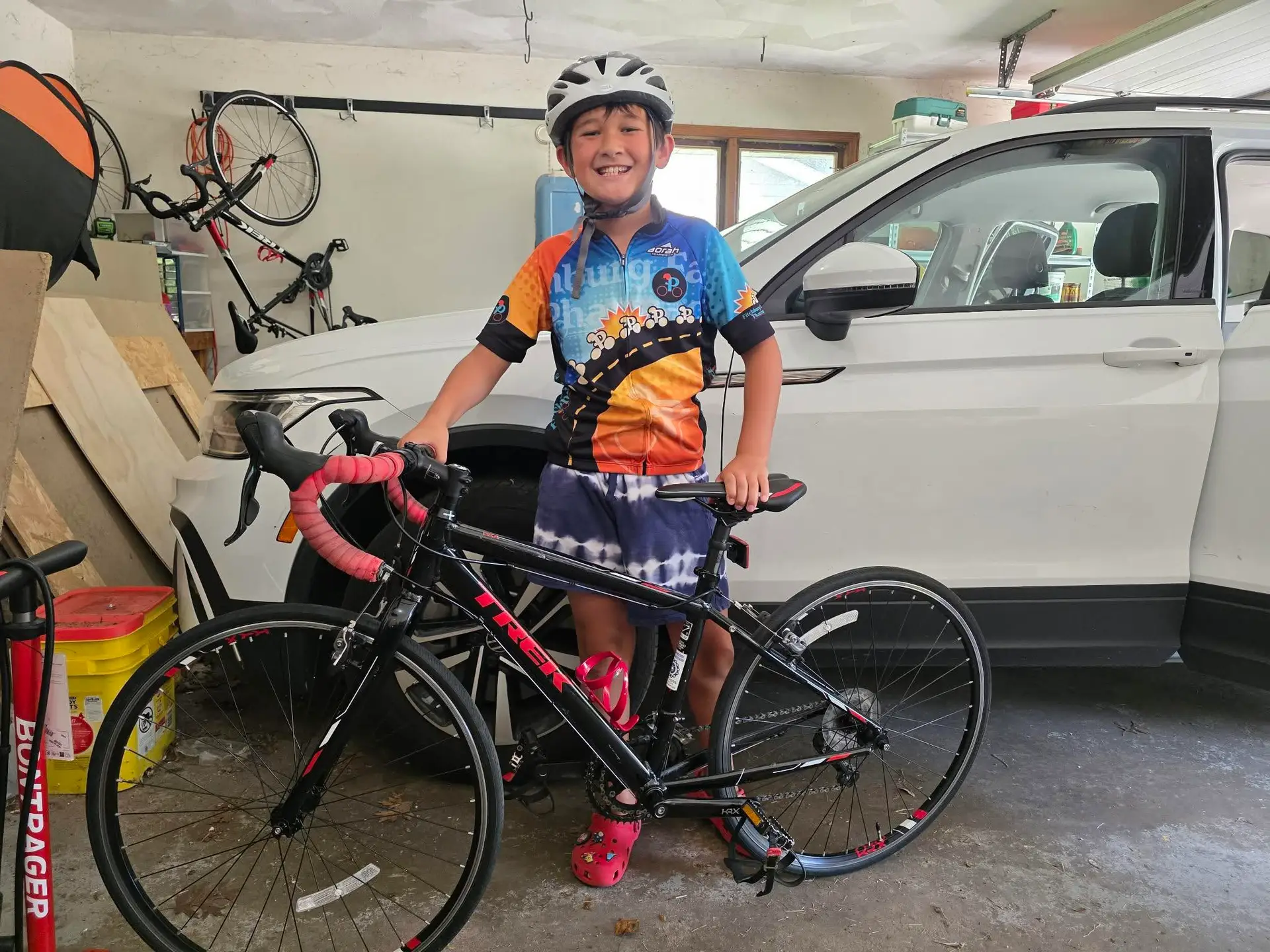 Teddy gets his first road bike