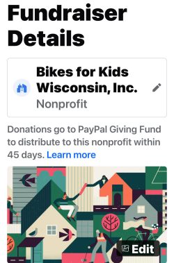 Facebook Fundraiser Create